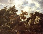 REMBRANDT Harmenszoon van Rijn Rocky Landscape painting